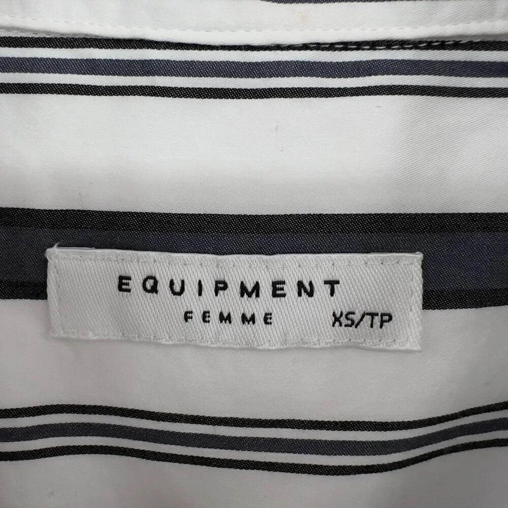 Equipment Striped Back /White Button Down Maxi Shirt Dress XS - Picture 12 of 15